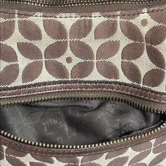 Fossil Leather Brown & Tan Crossbody Bag with Timeless Design EUC - Picture 14 of 16